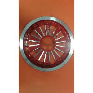 EMBELLECEDOR ARO RUEDA VESPA ROJO.