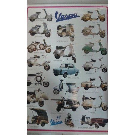 POSTER VESPA 60X90 AZUL