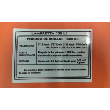 ADHESIVO DE RODAJE 'LI-150'