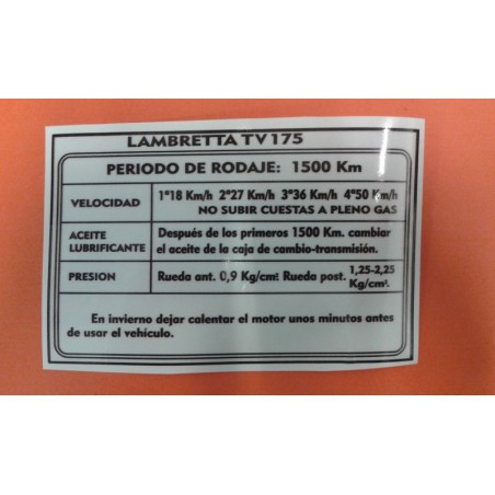 ADHESIVO DE RODAJE 'TV-175'