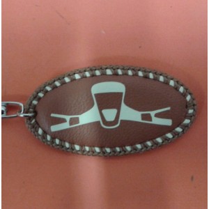 LLAVERO CUERO MARRON LAMBRETTA