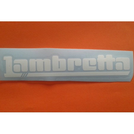 ADHESIVO 'LAMBRETTA' BLANCO