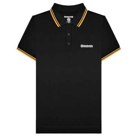 POLO LAMBRETTA NEGRO/AMARILLO S