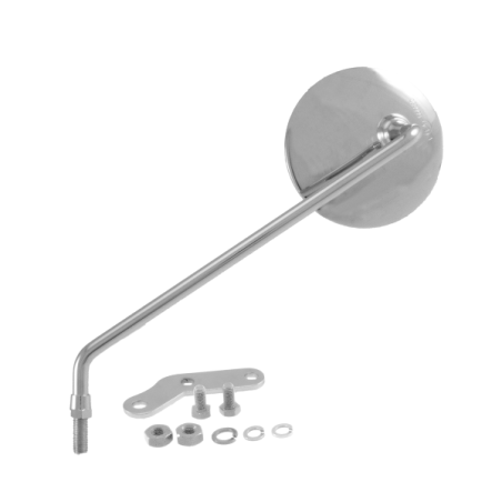 ESPEJO MANILLAR REDONDO CROMADO IZQUIERDO